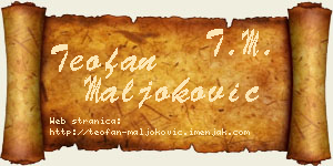 Teofan Maljoković vizit kartica